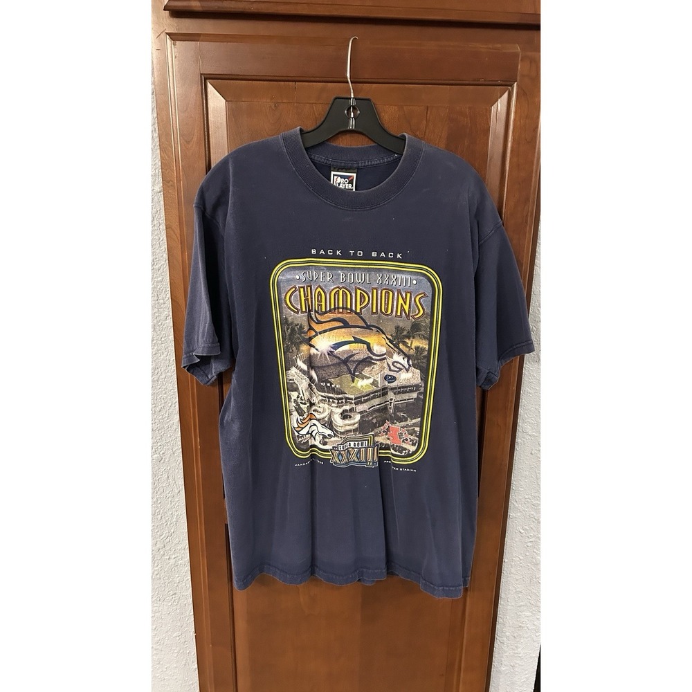 Pro Player Shirt Mens LRG Denver Broncos Super Bowl XXXIII Champions Vintage 90s